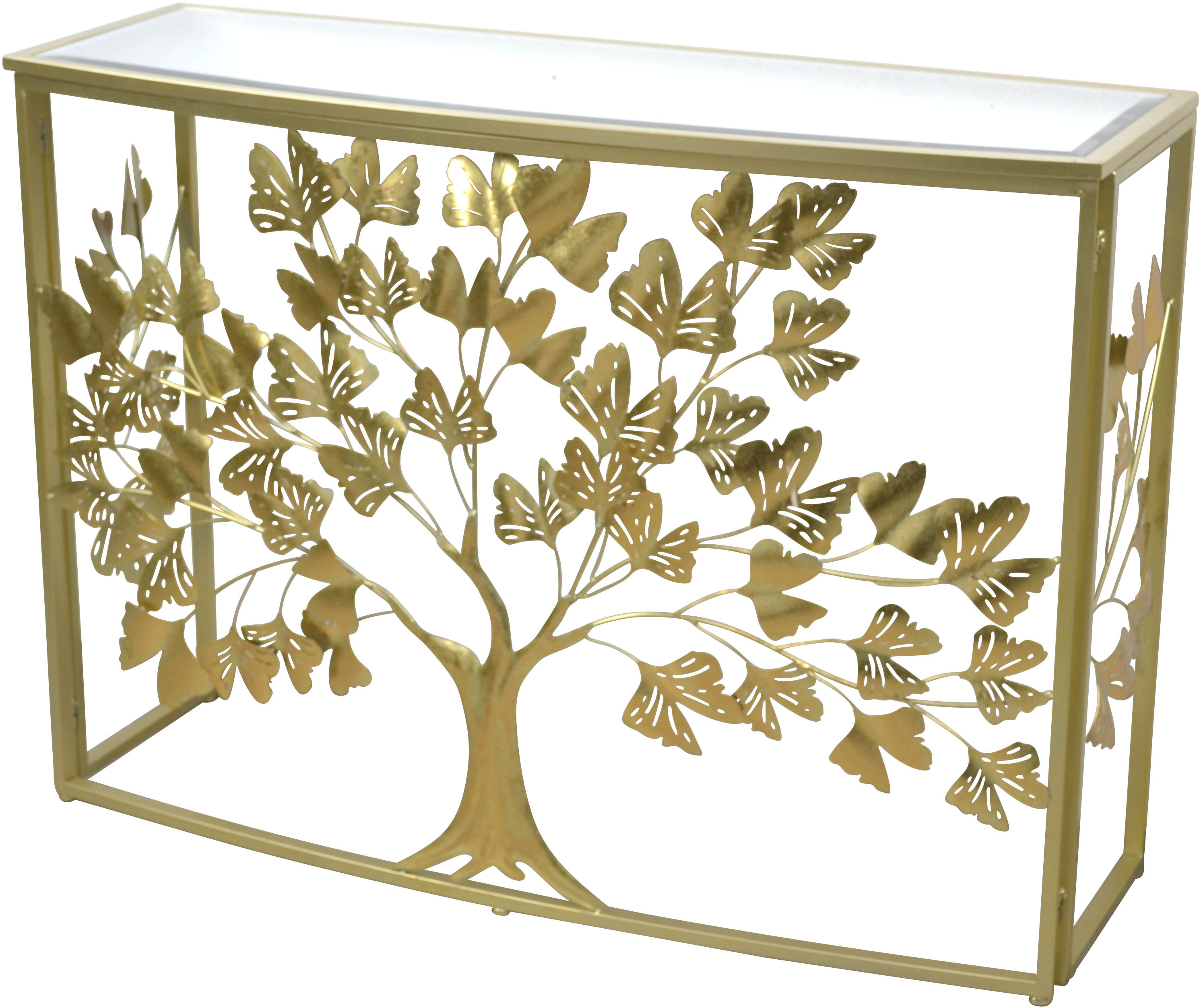 Konsolentisch, gold (goldfarben, goldfarben), B:110cm H:80cm T:38cm, HOFMANN LIVING AND MORE, Tische