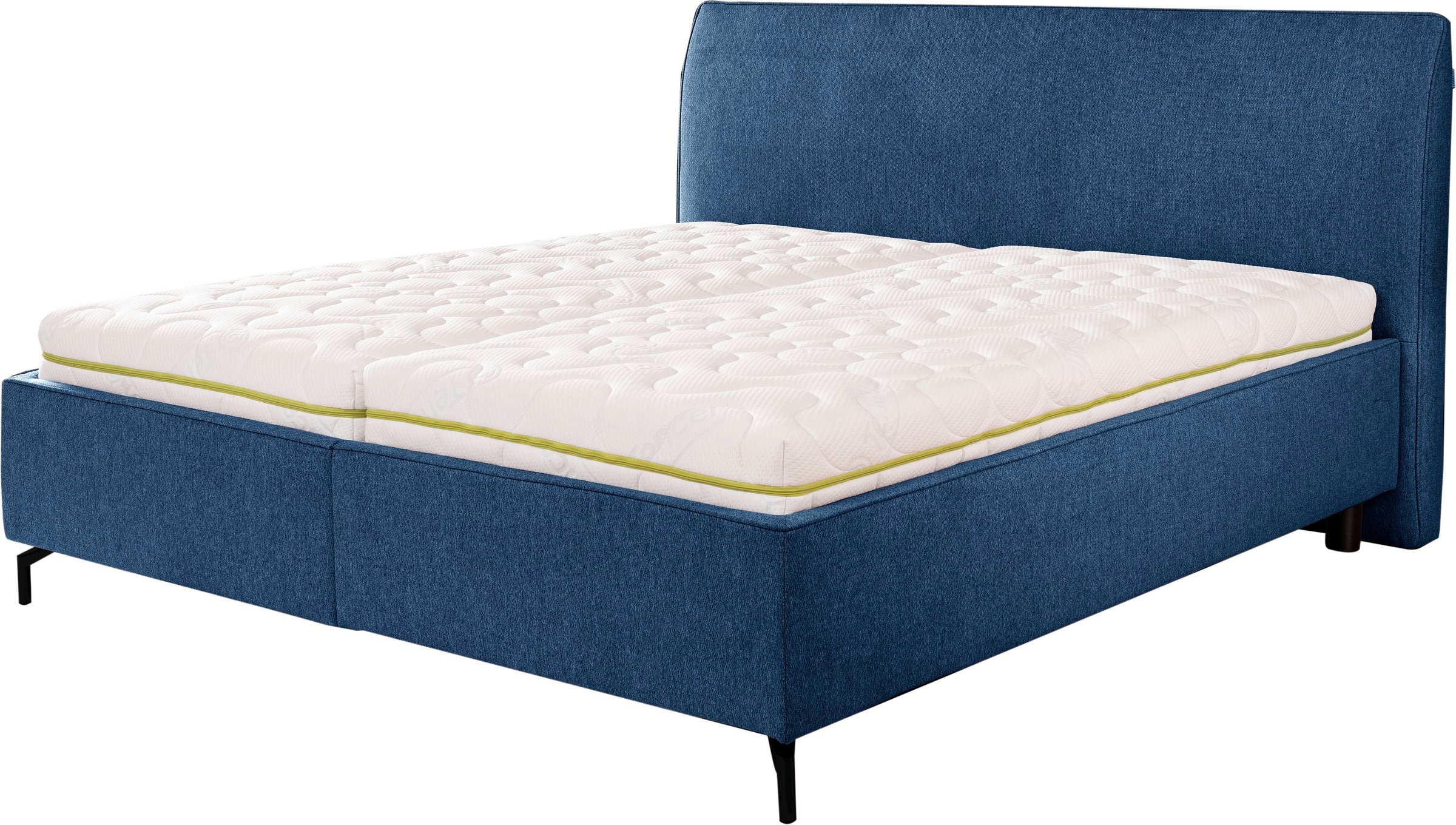 Stauraumbett ALINA "Serina Supercomfort", blau (dunkelblau tcm 96), B:200cm L:219cm, Struktur fein TCM (100% Polyester), Betten, inkl. Lattenrost mit Kopf- und Fußhochsteller, diverse Ausführungen Image