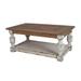 47 Inch Classic Coffee Table, Rectangular, Carved Leg, Bottom Shelf, Brown - 47.2" x 27.6" x 19.7"