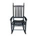 Wooden Porch Rocker Chair Weight Limit: 280LBS Black