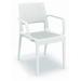 Capri Resin Dining Arm Chair White - Set of 2