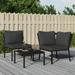 Walmeck Patio Chair with Gray Cushions 29.9 x29.9 x31.1 Steel