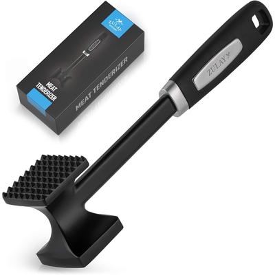 Zulay Kitchen Dual-Sided Meat Tenderizer Hammer with Comfort-Grip Handle