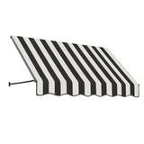 Awntech 8.375 ft Santa Fe Fixed Awning Acrylic Fabric Black/White Stripe