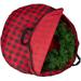 Heavy Duty And Black Plaid Christmas Wreath Storage Bag With Handles