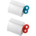 2 Pcs Rolling Tube Toothpaste Squeezer Dispenser Bathroom Saves Toothpaste Creams Manual Toothpaste Squeezer Blue+Red