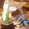 YUANHUILI 1PCS Mini LED Desk Lamp Cute Pet Shape Night Light Portable Night Lamp for Kids Students (Green)