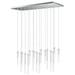 E31099-93PC-ET2 Lighting-Pipette - 68W 17 LED Pendant-18 Inches Tall and 23.5 Inches Wide