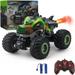 AnBnCn Remote Control Dinosaur Car 2.4GHz All Terrain Remote Control Monster Truck RC Dinosaur Monster Car Spray Music Monster Truck RC Cars for Boys 4-7 8-12 and Girls Green