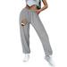 JWZUY Womens Softball Print Sweatpant Ankle Drawstring Elastic Waist Pant Casual Taper Jogger Pants Gray XL