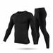 Men s Ultra Soft Fleece Lined Thermal Underwear Set Long John Set Fleece Lined Top & Bottom Underwear Set