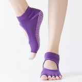 Ersazi Athletic Socks Women Open Toe Women Slip Finger-Separated Yoga Socks Sport Dance Socks On Clearance One Size Dark Purple