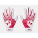 Under Armour Men s UA Clean Up Baseball Batting Gloves 1378764-105 White/Red