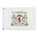 Condon Irish Coat of Arms Small White Flag - 16 x10.5 inches