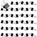 Binder Clips Binder Paper Clip 40 Pack 1.25 Inch Paper Binder Clips Clamps Paper Clips Black Binder Clips Binder Clips for Teacher School Office and Business