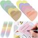 500 Pcs Transparent Sticky Notes Book Annotation Supplies Transparent Self Sticky Annotation Waterproof Rainbow Color Memo Pad See Through Office School Supplies Reminder (Colorful Cute)