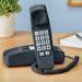 Classic Retro Tabletop Corded Trimline Landline Phone-Black