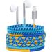Rope Braided Earphones with Mic Kids Earbuds in-Ear Lighting Headphones Tangle-Free Cord Wrapped for iPhone