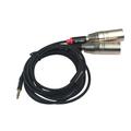 1.8 Meters 3.5mm To 2 RCA Female Pure Copper Computer Speaker Subwoofer Audio Cable(Black)