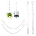 Jlong 4 Pieces Macrame Plant Hanger Extender Rope Plant Hanging Basket Extender Large Hanging Plant Pot Holders for Wall Plant Hanging Holders Indoor Outdoor Home Decor