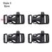 2/4/8pcs Plastic Outdoor Curved Emergency Tool Bag Parts Survival Whistle Buckles Side Release Buckle Bracelet Strap Paracord Accessories 8PCS STYLE 3