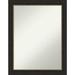 Amanti Art Accent Bronze Narrow Framed Non-Beveled Bathroom Vanity Wall Mirror - 21.5 x 27.5 in