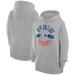 Women's G-III 4Her by Carl Banks Heather Gray New England Patriots City Graphic Team Fleece Pullover Hoodie