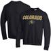 Men's Champion Black Colorado Buffaloes Straight Over Logo Powerblend Pullover Sweatshirt