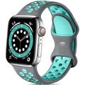 Compatible for Apple Watch Band 44mm 42mm 45mm 41mm 40mm 38mm Soft Silicone Strap Breathable Replacement Sport Bands for Apple Watch SE Series 7 6 5 4 3 2 1 Men Women -gray-duck