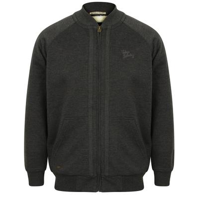 Coats / Jackets Ezio Jersey Borg Lined Bomber Jacket in Charcoal Marl / S - Tokyo Laundry