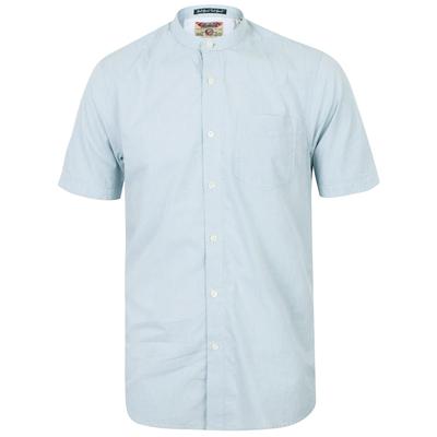 Shirts Scandi Grandad Collar Short Sleeve Striped Shirt In Pearl Blue / M - Tokyo Laundry