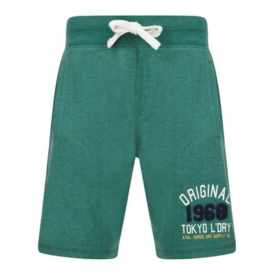 Jogger Shorts OG Tokyo Motif Brushback Fleece Jogger Shorts in Spruce Green Marl / S - Tokyo Laundry