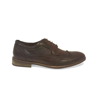 Shoes Mens Alric Lace Up Brogues in Burgundy / UK 8 - Tokyo Laundry