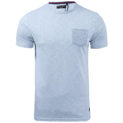 T-Shirts Nixon Space Dye Cotton Slub T-Shirt with Chest Pocket in Blue Marl / S - Tokyo Laundry