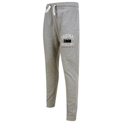 Sweatpants OG Tokyo Brushback Fleece Cuffed Joggers in Mid Grey Marl / XL - Tokyo Laundry