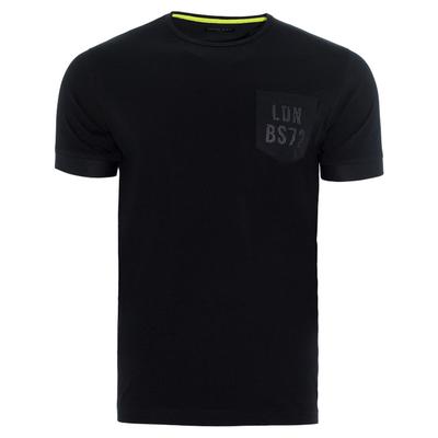 T-Shirts Ortiz Cotton T-Shirt with Perforated Chest Pocket in Black / S - Tokyo Laundry