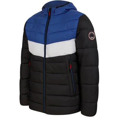 Coats / Jackets Torsten Colour Block Quilted Puffer Jacket with Hood in Sodalite Blue Active Tech / S - Tokyo Laundry
