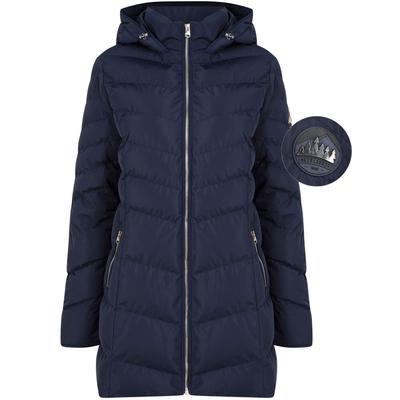 Coats / Jackets Safflower 2 Longline Quilted Puffer Coat with Hood In Peacoat / 8 - Tokyo Laundry