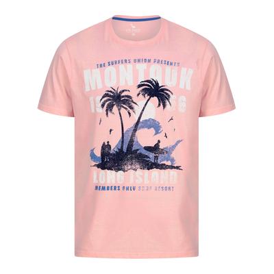T-Shirts Montauk Motif Cotton Jersey T-Shirt in Rose Shadow - South Shore / S - Tokyo Laundry