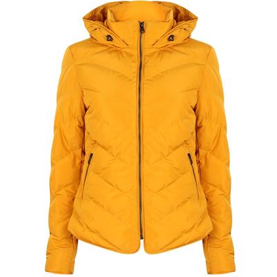 Coats / Jackets Oracle Chevron Quilted Hooded Puffer Jacket in Old Gold / 10 - Tokyo Laundry