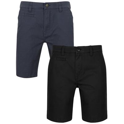 2 Pack Shorts Daly 2 Pack Cotton Twill Chino Shorts with Stretch in Mood Indigo / Jet Black - South Shore / L - Tokyo Laundry