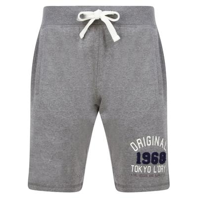 Jogger Shorts OG Tokyo Motif Brushback Fleece Jogger Shorts in Mid Grey Marl / S - Tokyo Laundry