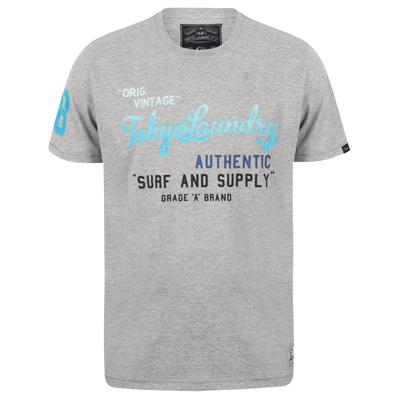 T-Shirts Marshall Gradient Print Cotton T-Shirt In Light Grey Marl / S - Tokyo Laundry
