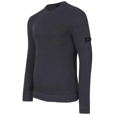 Jumpers Miller Cable Knit Jumper with Pocket in Ebony - Dissident / XXL - Tokyo Laundry