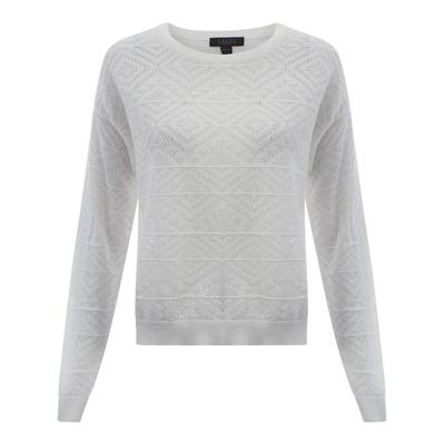 Jumpers Amara Reya Cleo white sheer back jumper / 16 - Tokyo Laundry