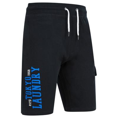 Jogger Shorts Siding Multi-Pocket Brushback Fleece Jogger Shorts in Jet Black / S - Tokyo Laundry