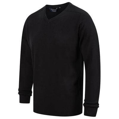 Jumpers Rubik V-Neck Knitted Jumper in Jet Black - Kensington Eastside / L - Tokyo Laundry