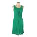 Old Navy Casual Dress - Mini Scoop Neck Sleeveless: Green Print Dresses - Women's Size Large