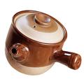 WOONEKY Earthen Pottery Medicine Pot Casserole Ceramic Frying Pan Kitchen Cooking Pot Ceramic Cookware Stoneware Bean Pot Medicine Boiling Pot Ceramic Griddle Ceramics Clay Earthenware