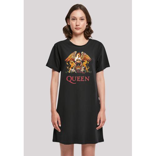 „Shirtkleid F4NT4STIC „“Queen Damen T-Shirt Kleid““ Gr. S, schwarz Damen Kleider Freizeitkleider Print“